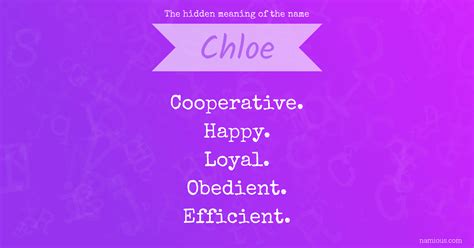 chloe name meaning new life.